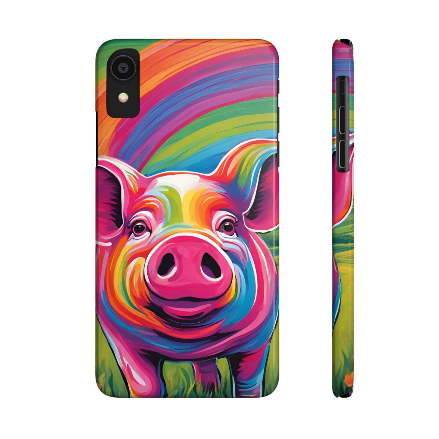 Rainbow Pig Slim Phone Case