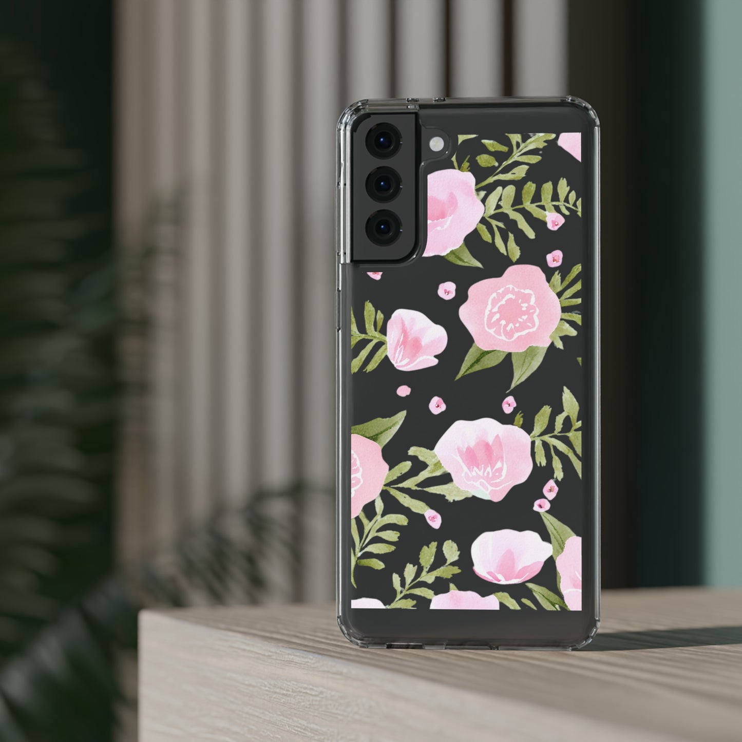 Watercolor Flowers Clear Phone Case