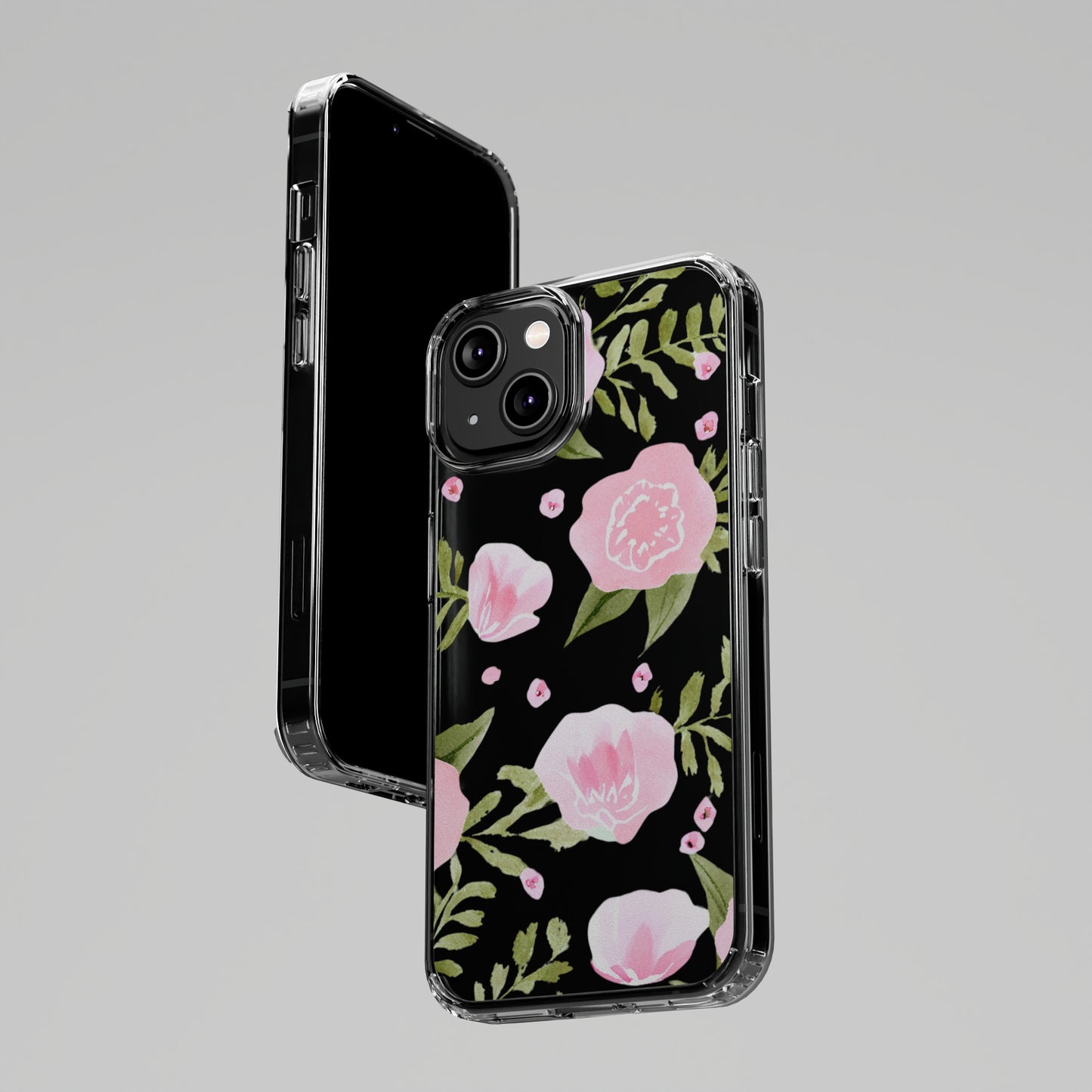 Watercolor Flowers Clear Phone Case