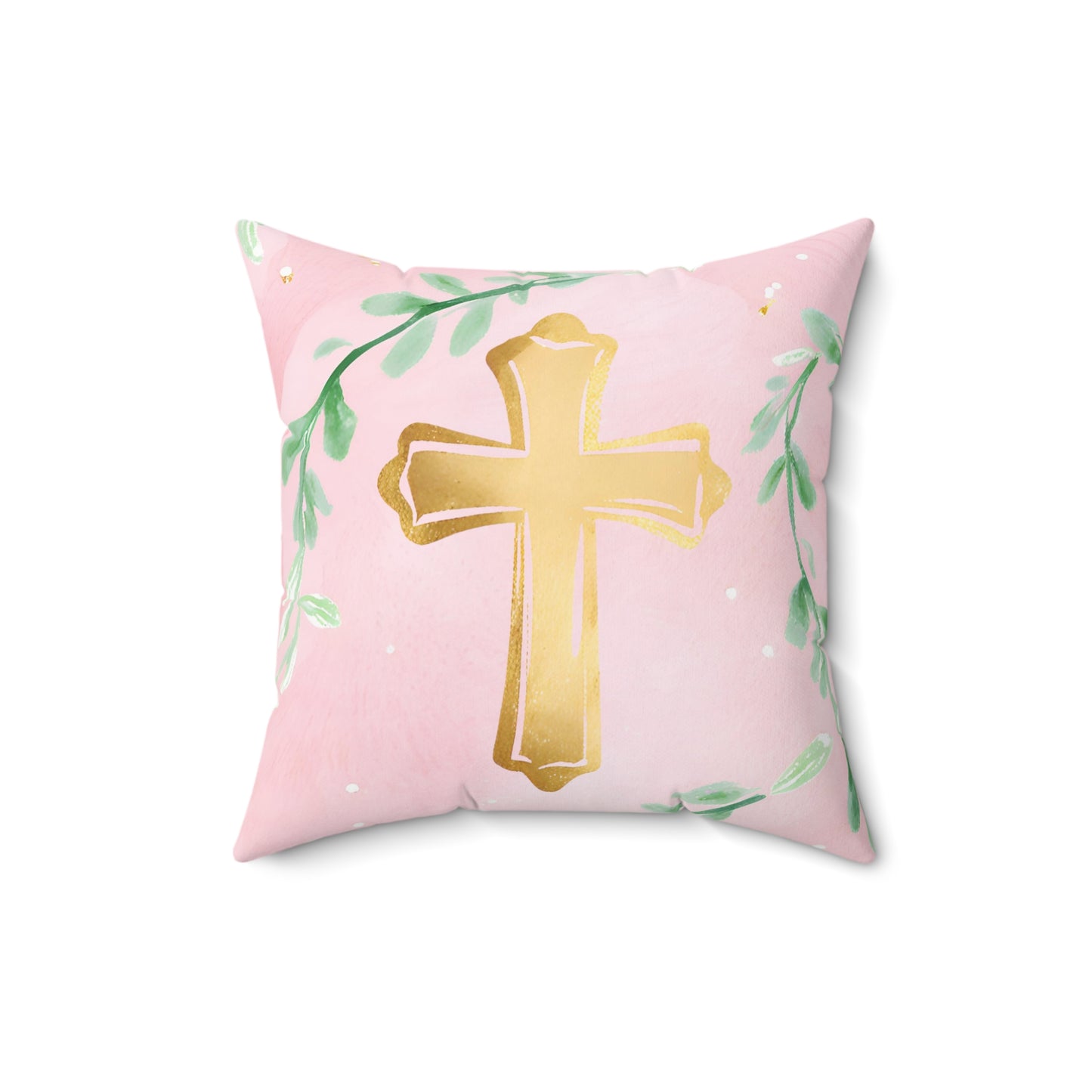 Cross with Garland Pillow
