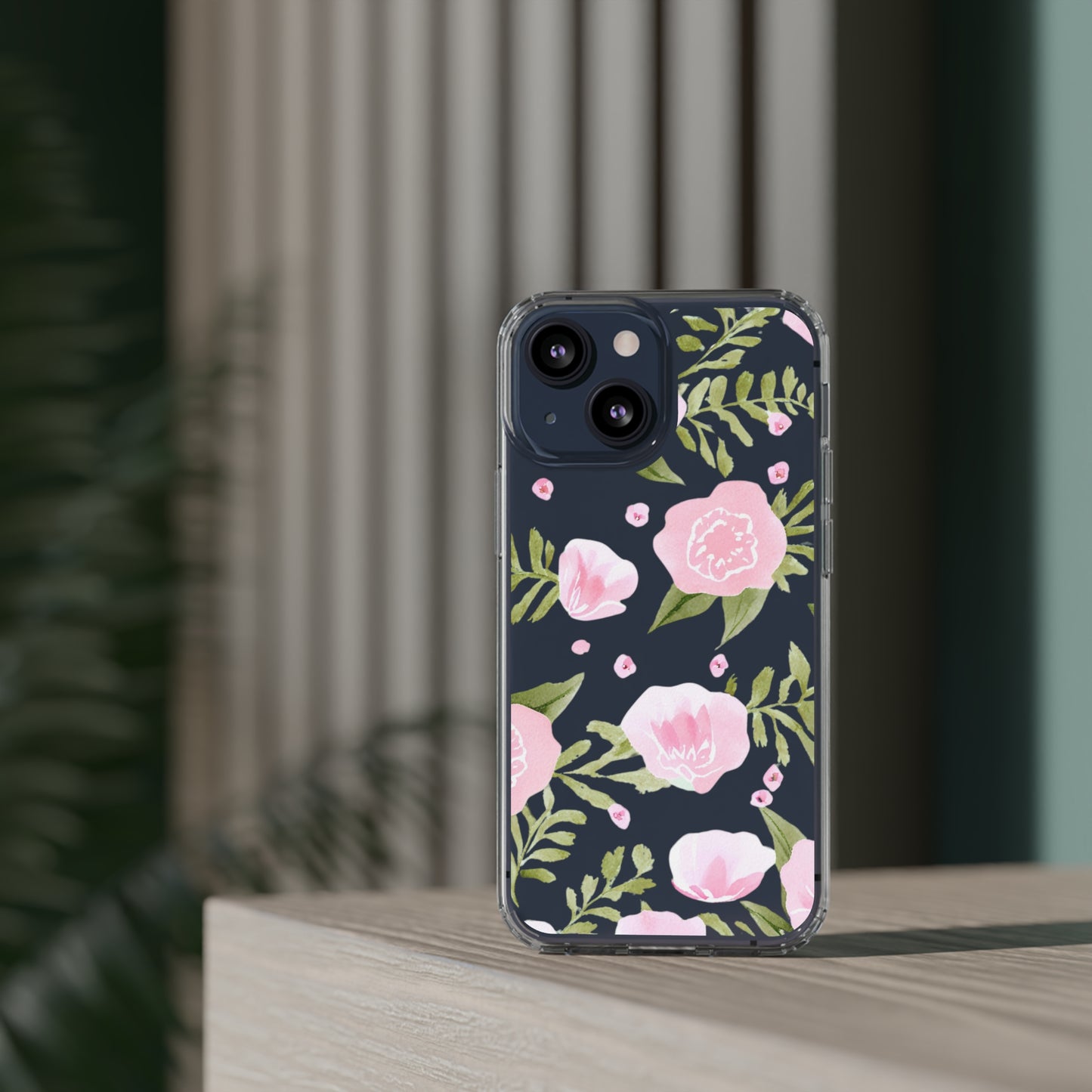 Watercolor Flowers Clear Phone Case