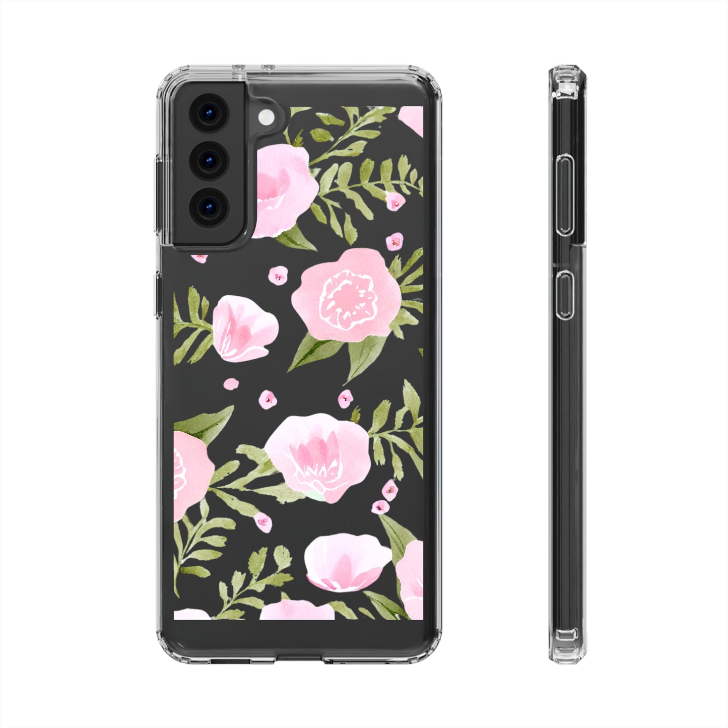 Watercolor Flowers Clear Phone Case