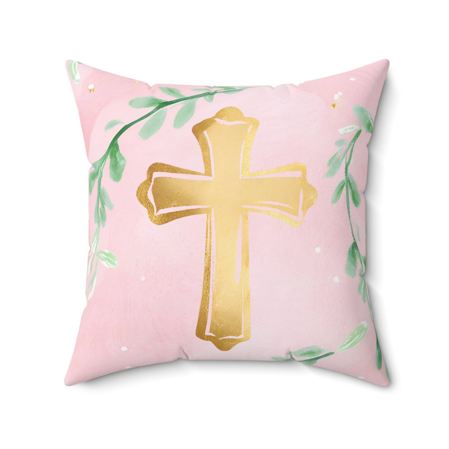 Cross with Garland Pillow