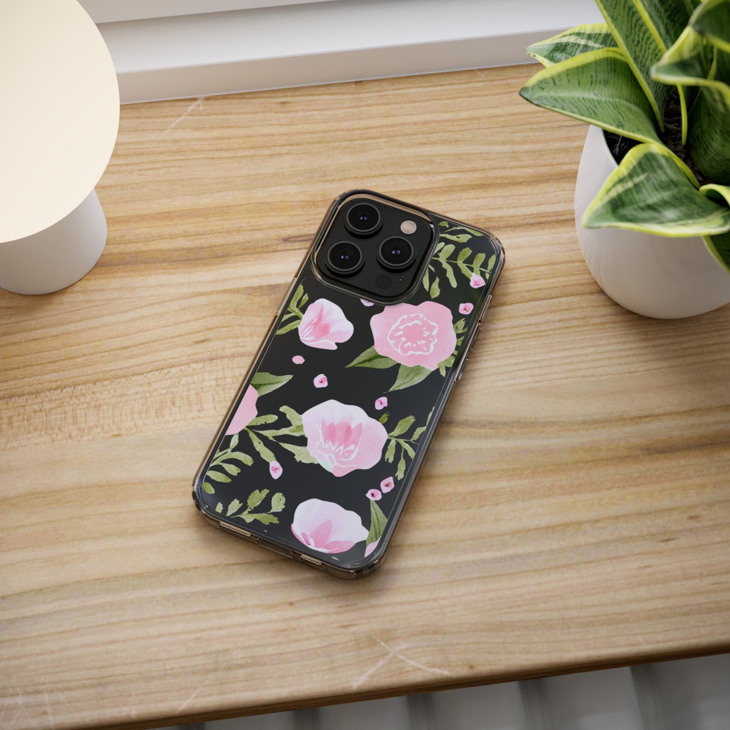Watercolor Flowers Clear Phone Case