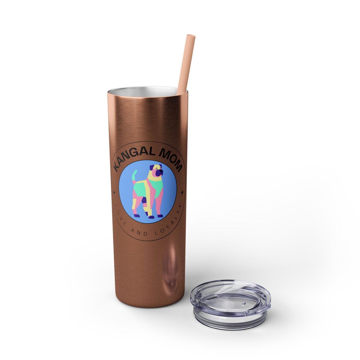 Kangal Mom Skinny Tumbler with Straw, 20oz