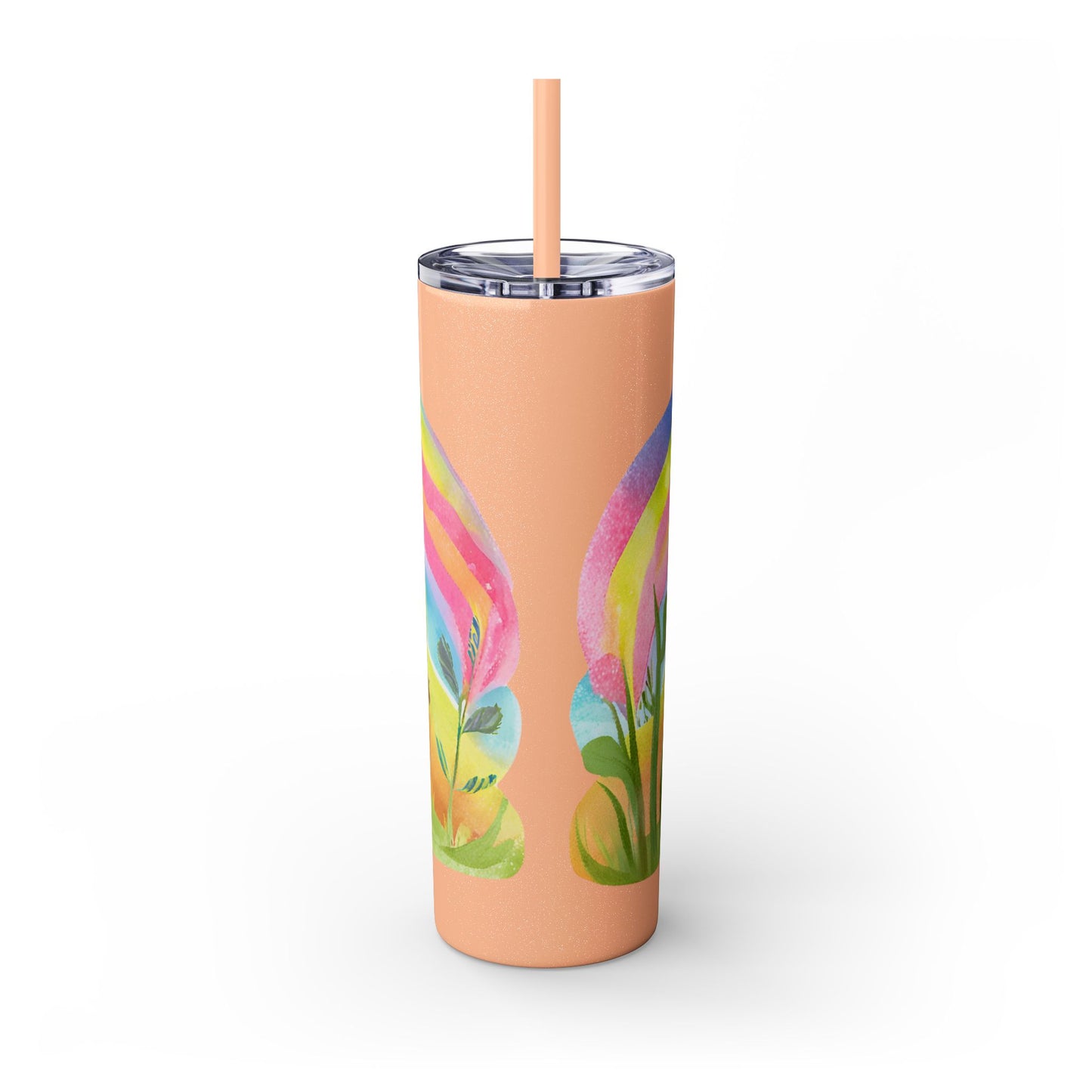 Rainbow Pig Tumbler with Straw, 20oz