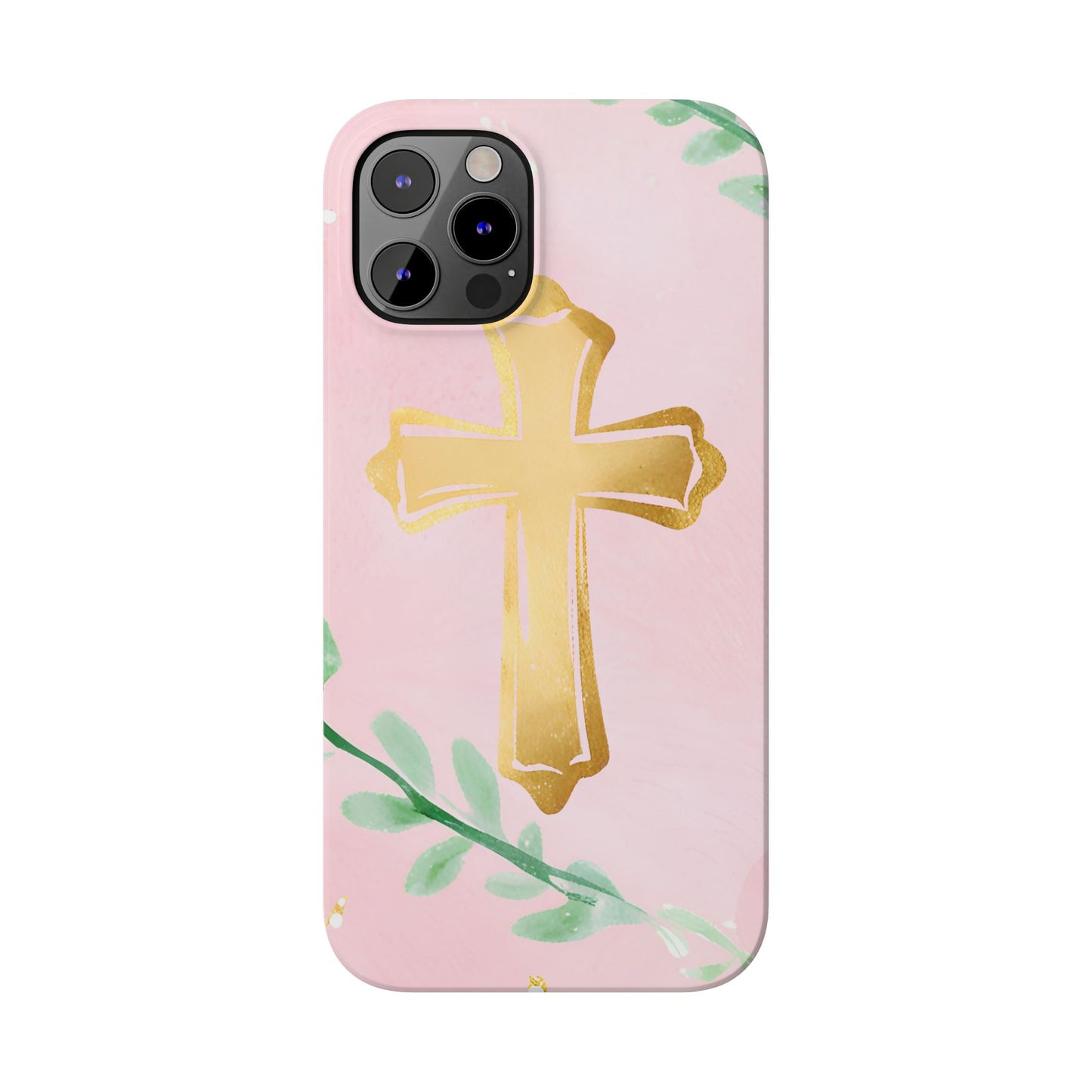 Cross with garland Slim Phone Case