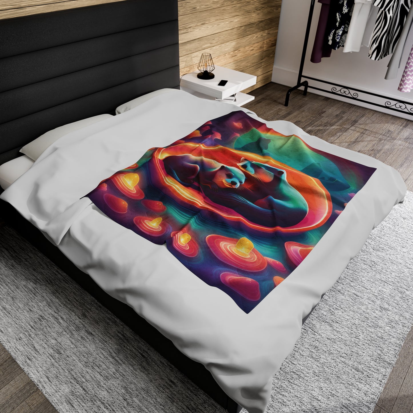 Otter family Plush Blanket