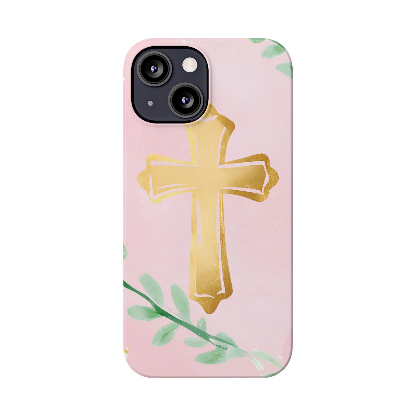 Cross with garland Slim Phone Case