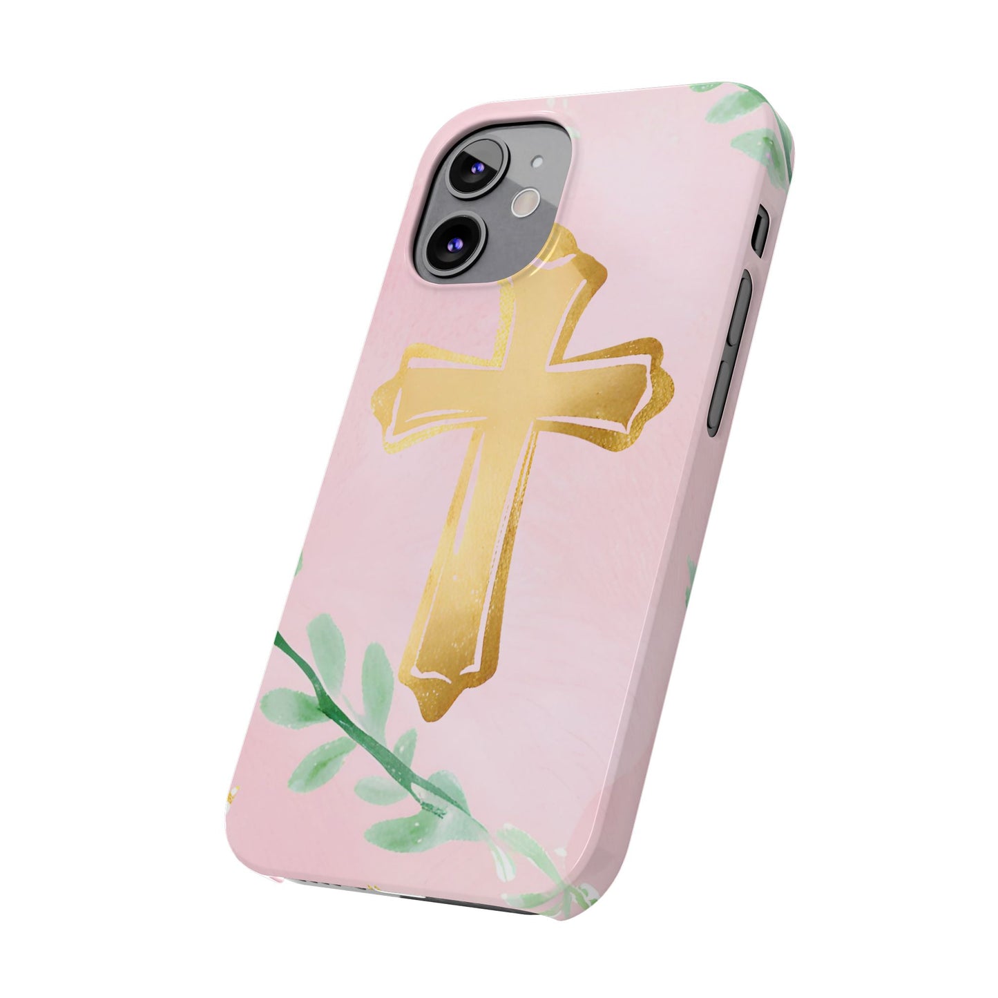 Cross with garland Slim Phone Case