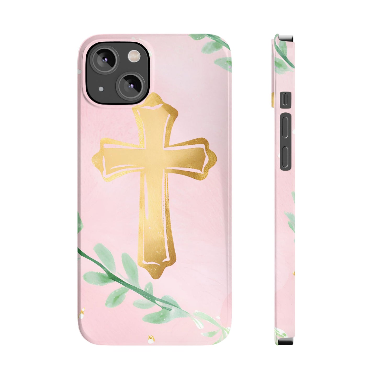 Cross with garland Slim Phone Case