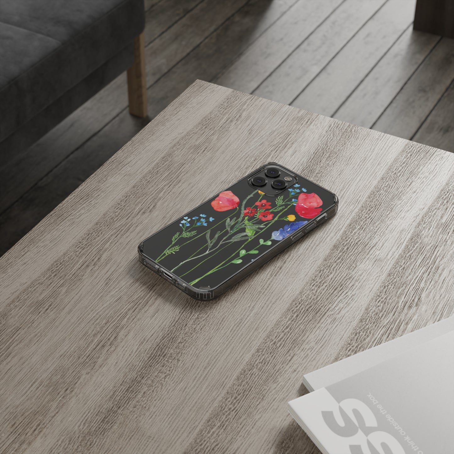 Wildflower Clear Phone Case
