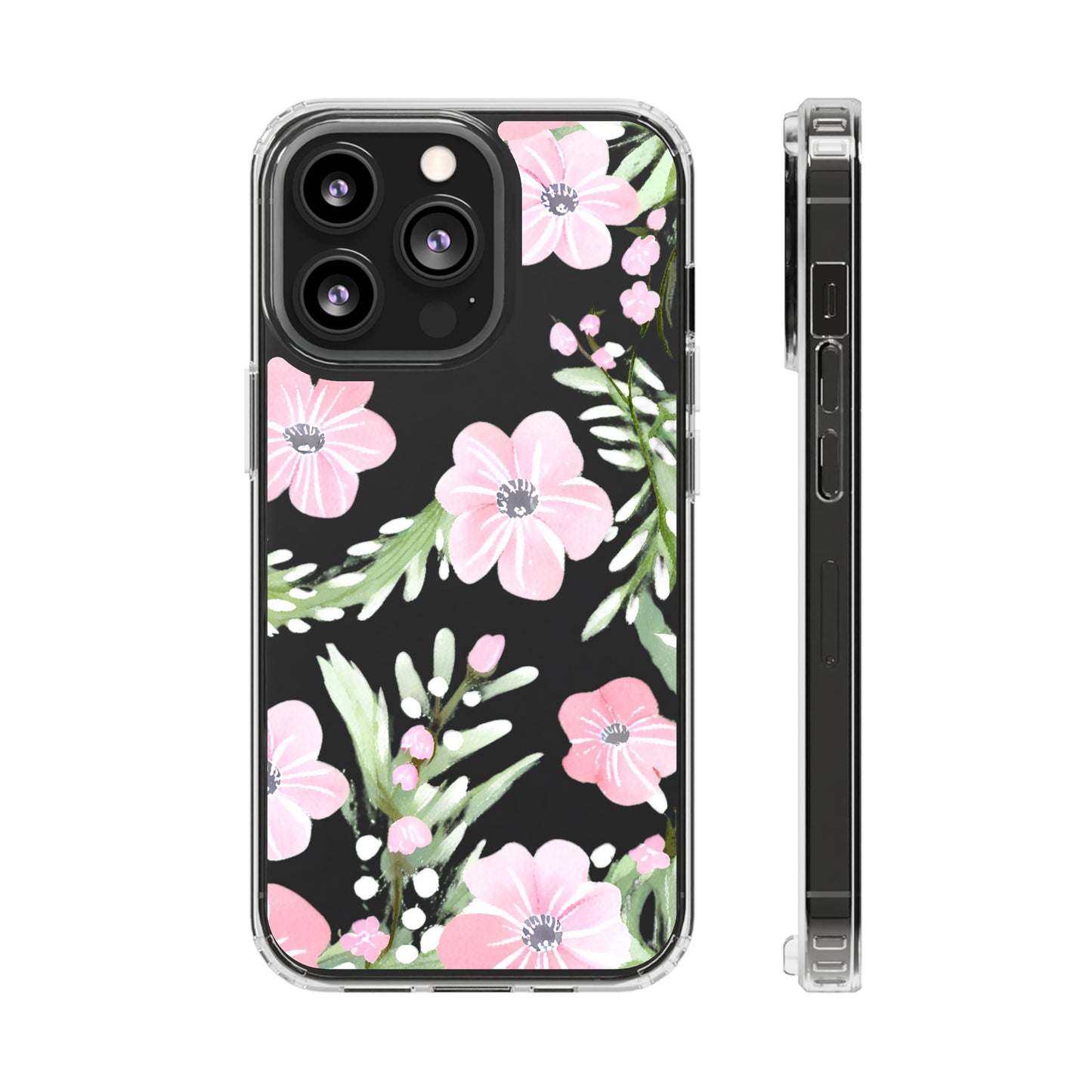 Watercolor Flower Clear Phone Case