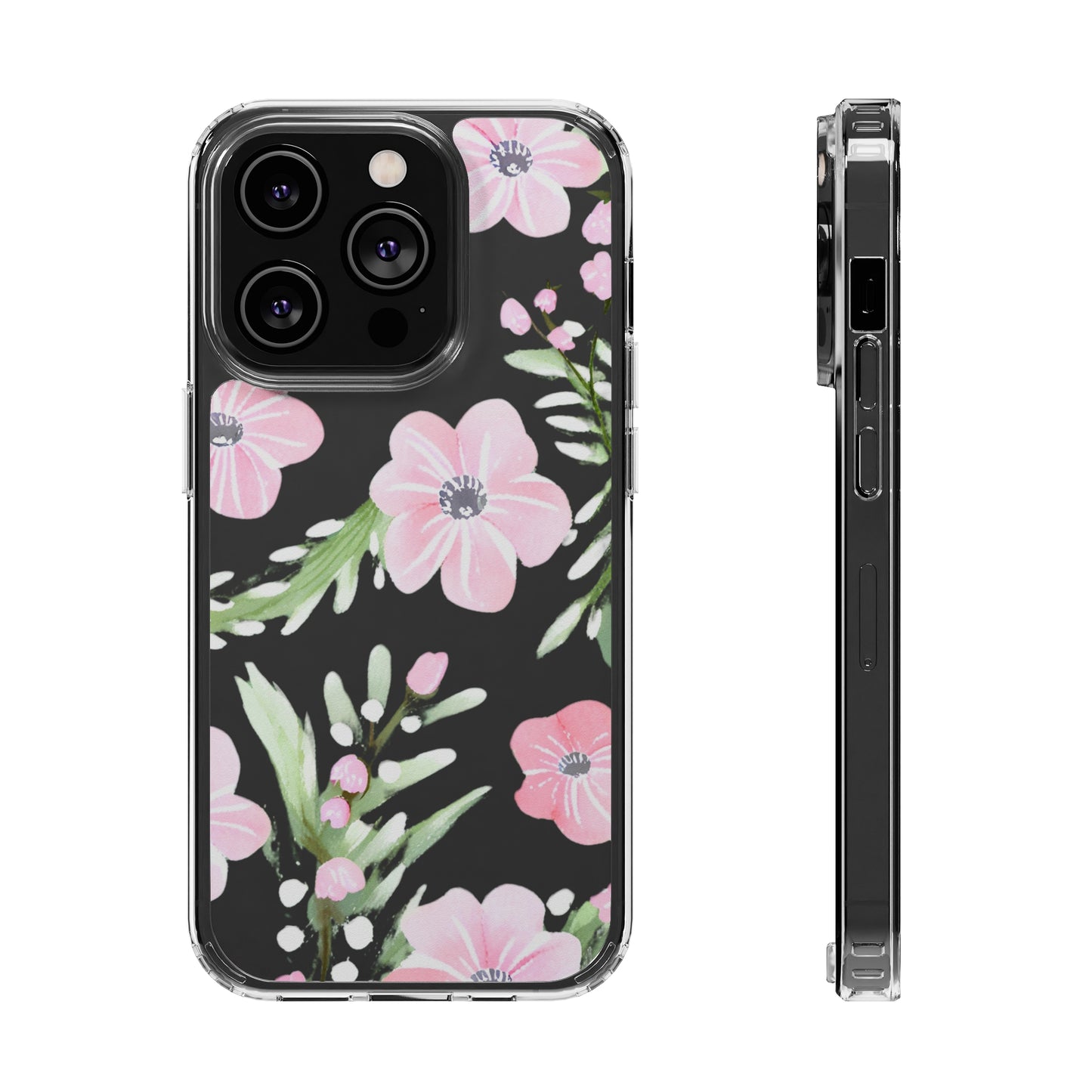 Watercolor Flower Clear Phone Case