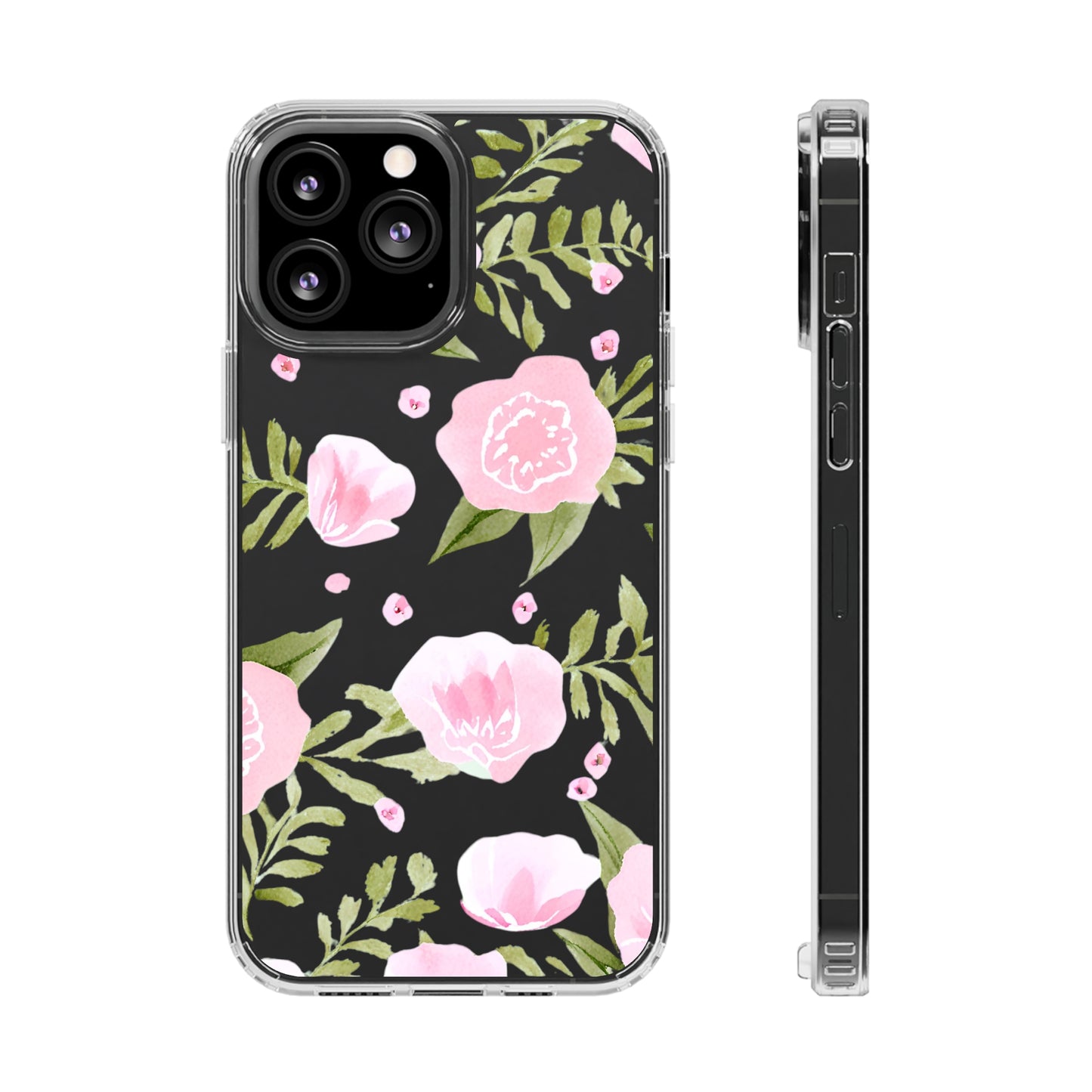 Watercolor Flowers Clear Phone Case