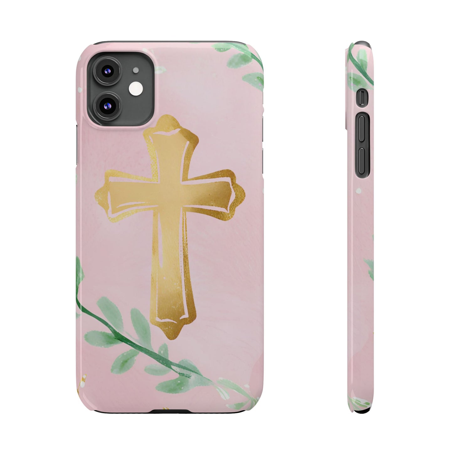 Cross with garland Slim Phone Case
