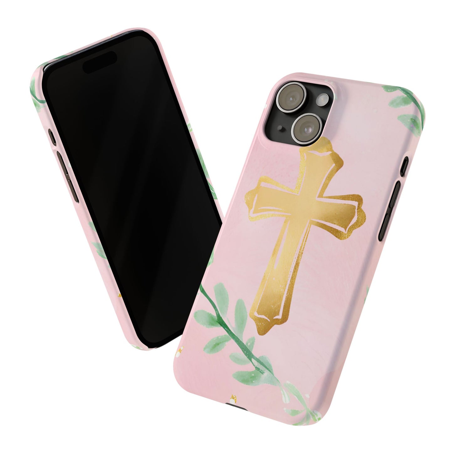 Cross with garland Slim Phone Case