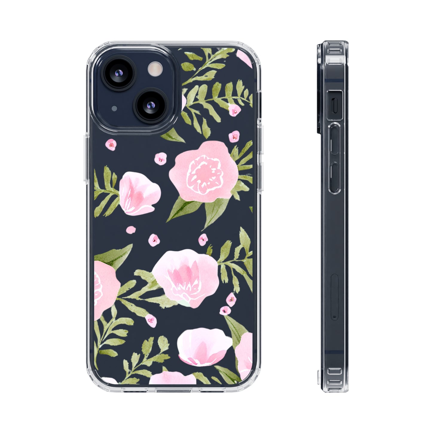 Watercolor Flowers Clear Phone Case