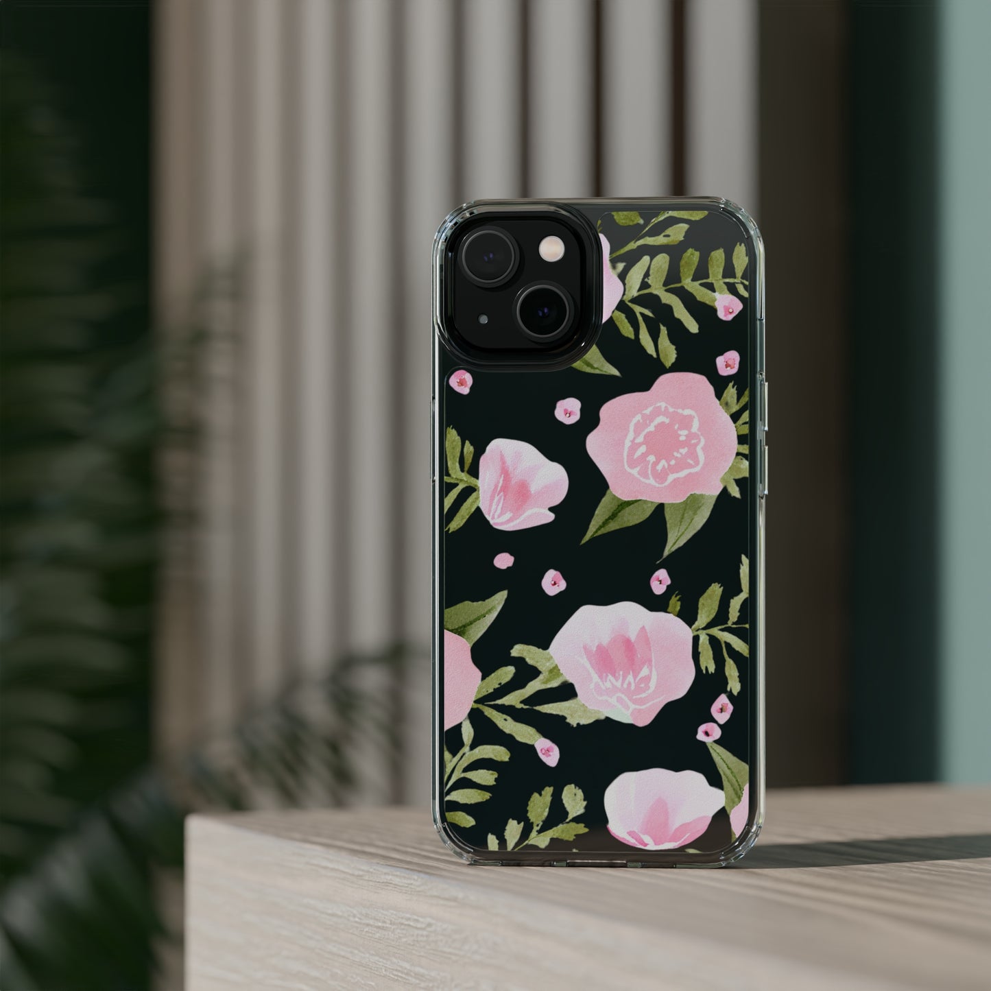 Watercolor Flowers Clear Phone Case