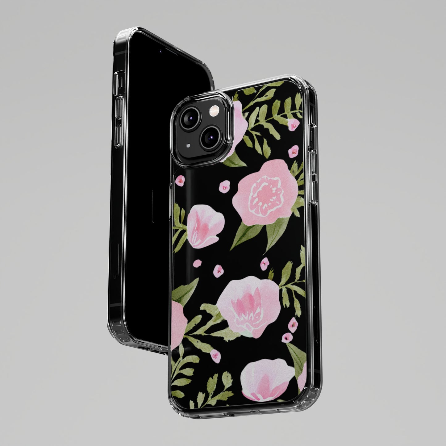 Watercolor Flowers Clear Phone Case