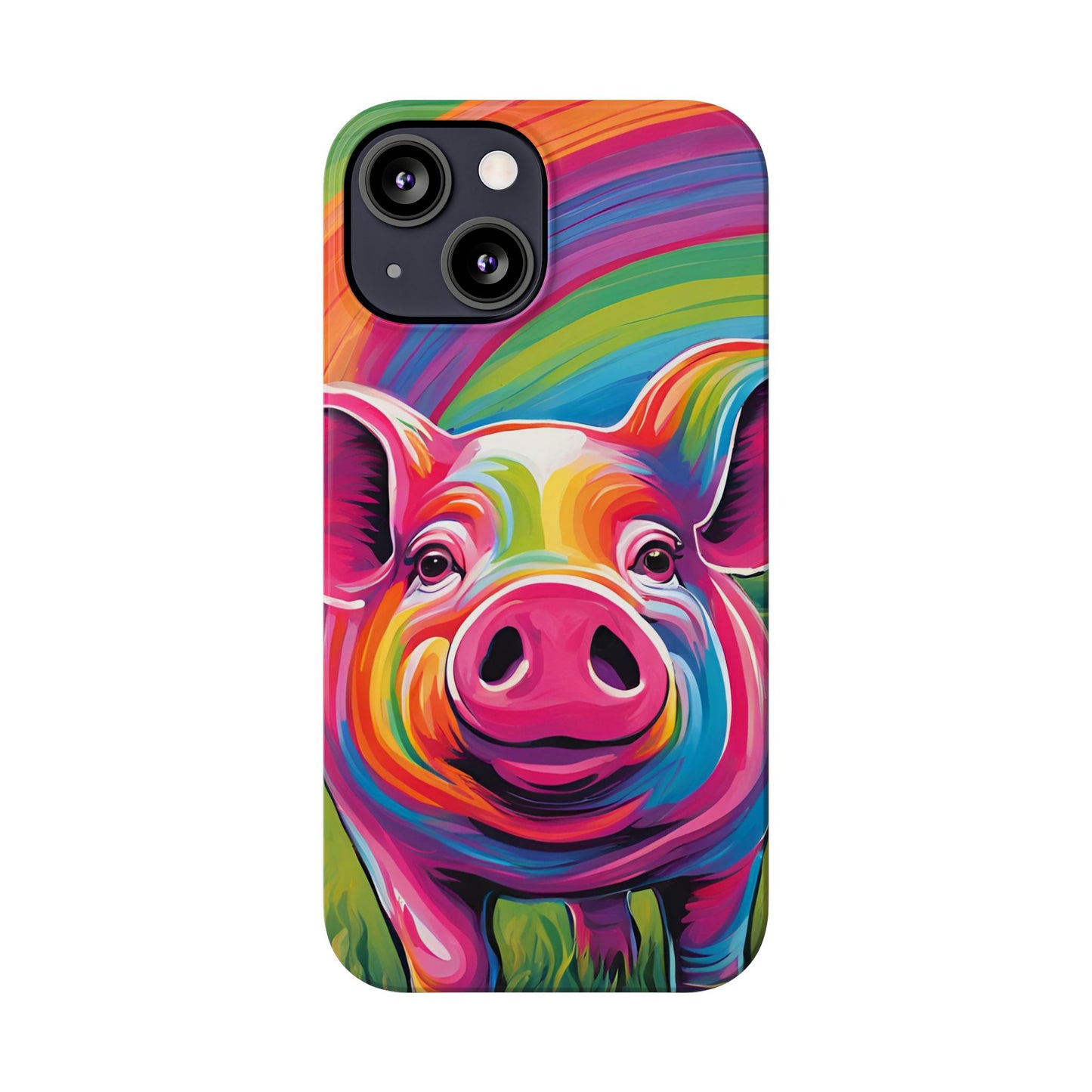 Rainbow Pig Slim Phone Case
