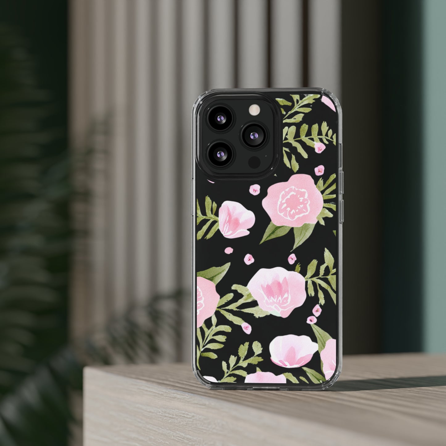 Watercolor Flowers Clear Phone Case