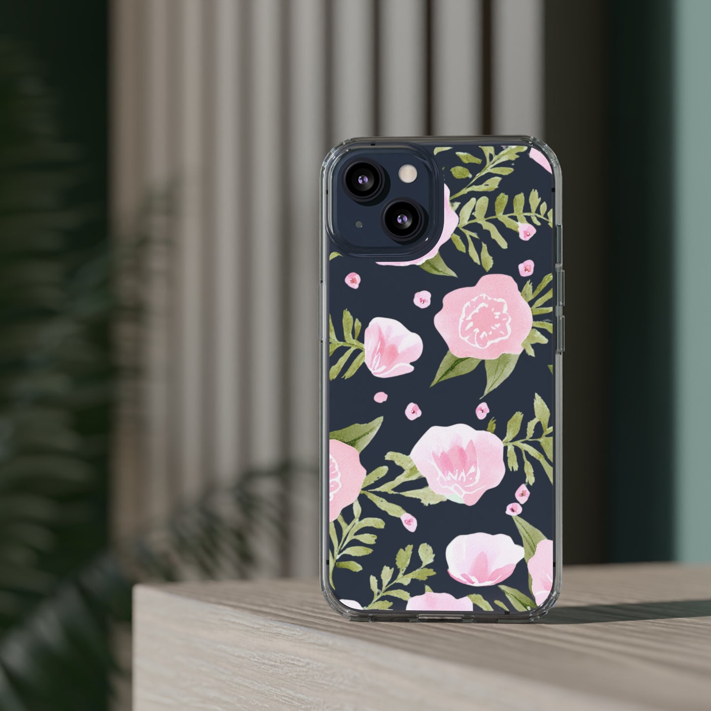 Watercolor Flowers Clear Phone Case