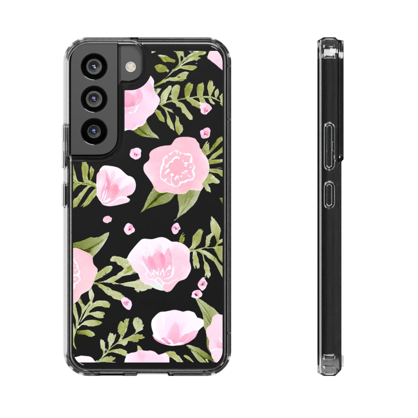 Watercolor Flowers Clear Phone Case