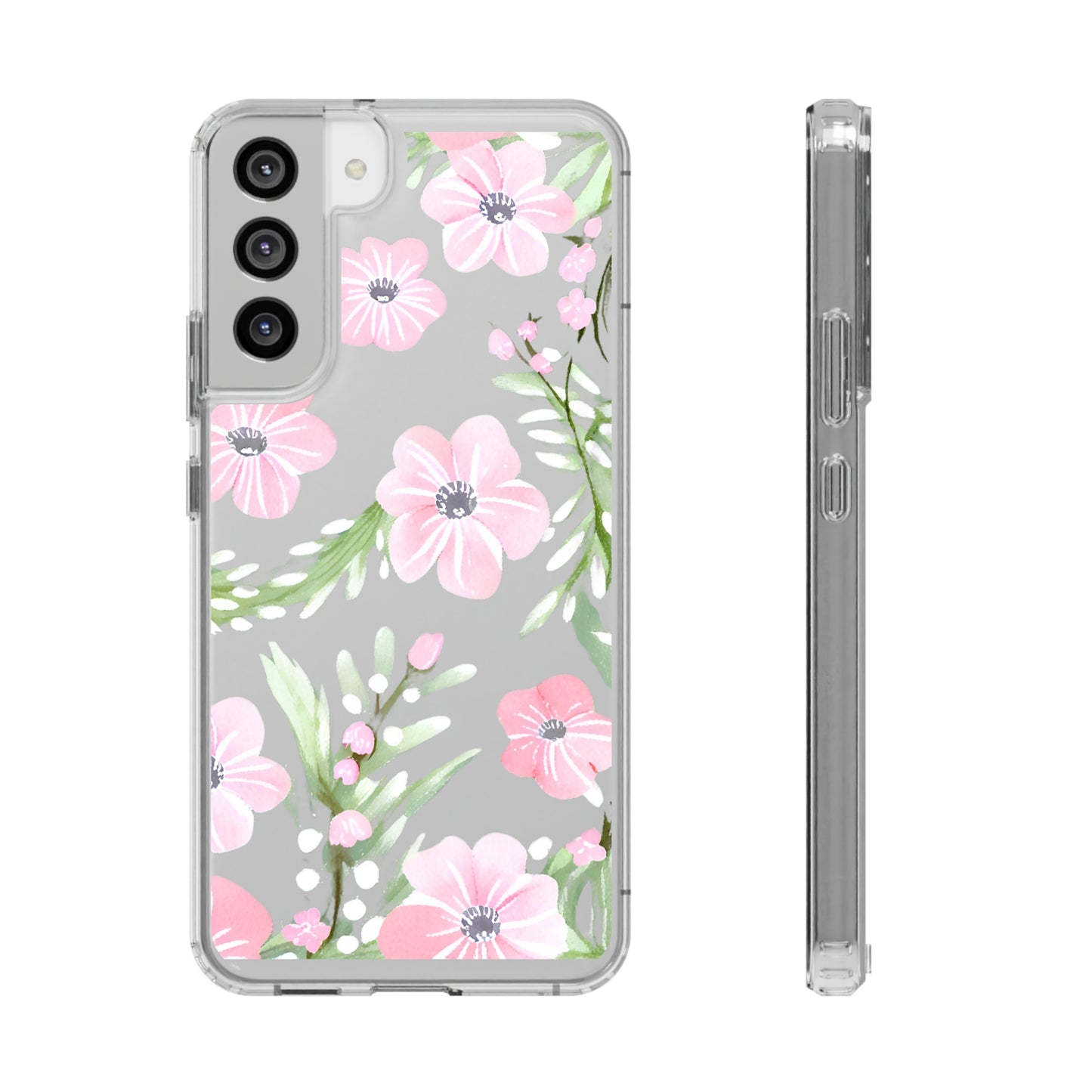 Watercolor Flower Clear Phone Case