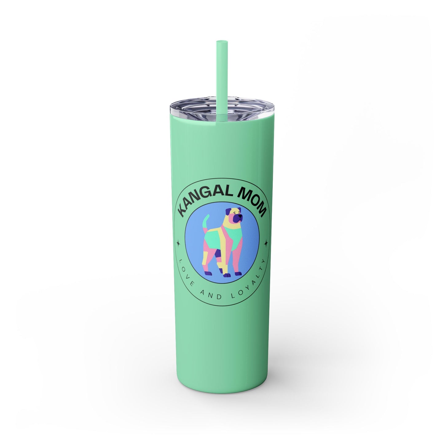 Kangal Mom Skinny Tumbler with Straw, 20oz