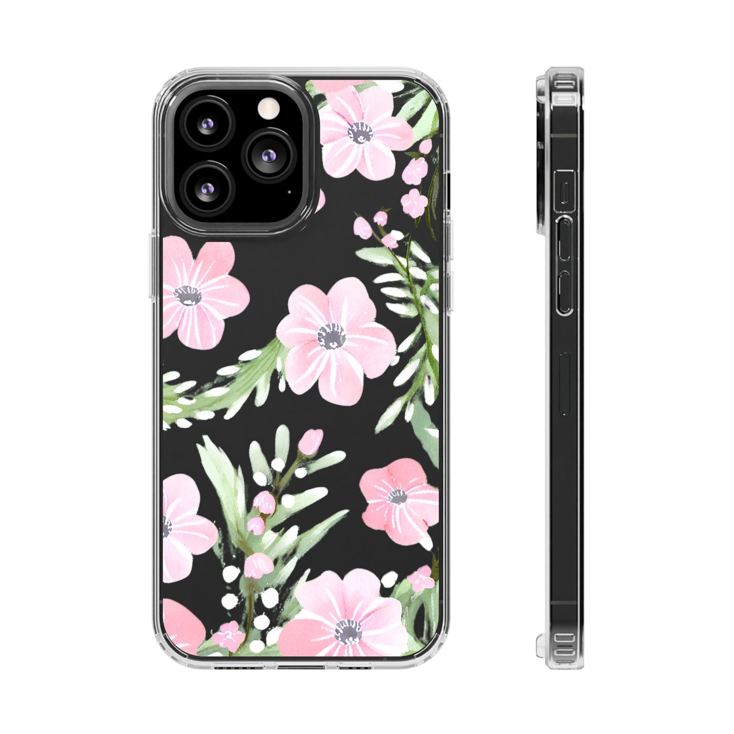 Watercolor Flower Clear Phone Case
