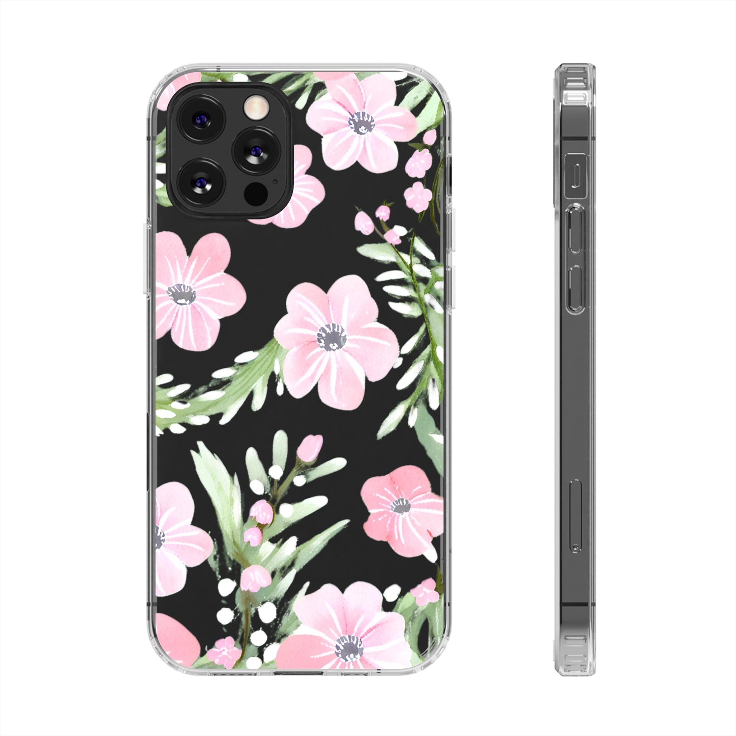 Watercolor Flower Clear Phone Case