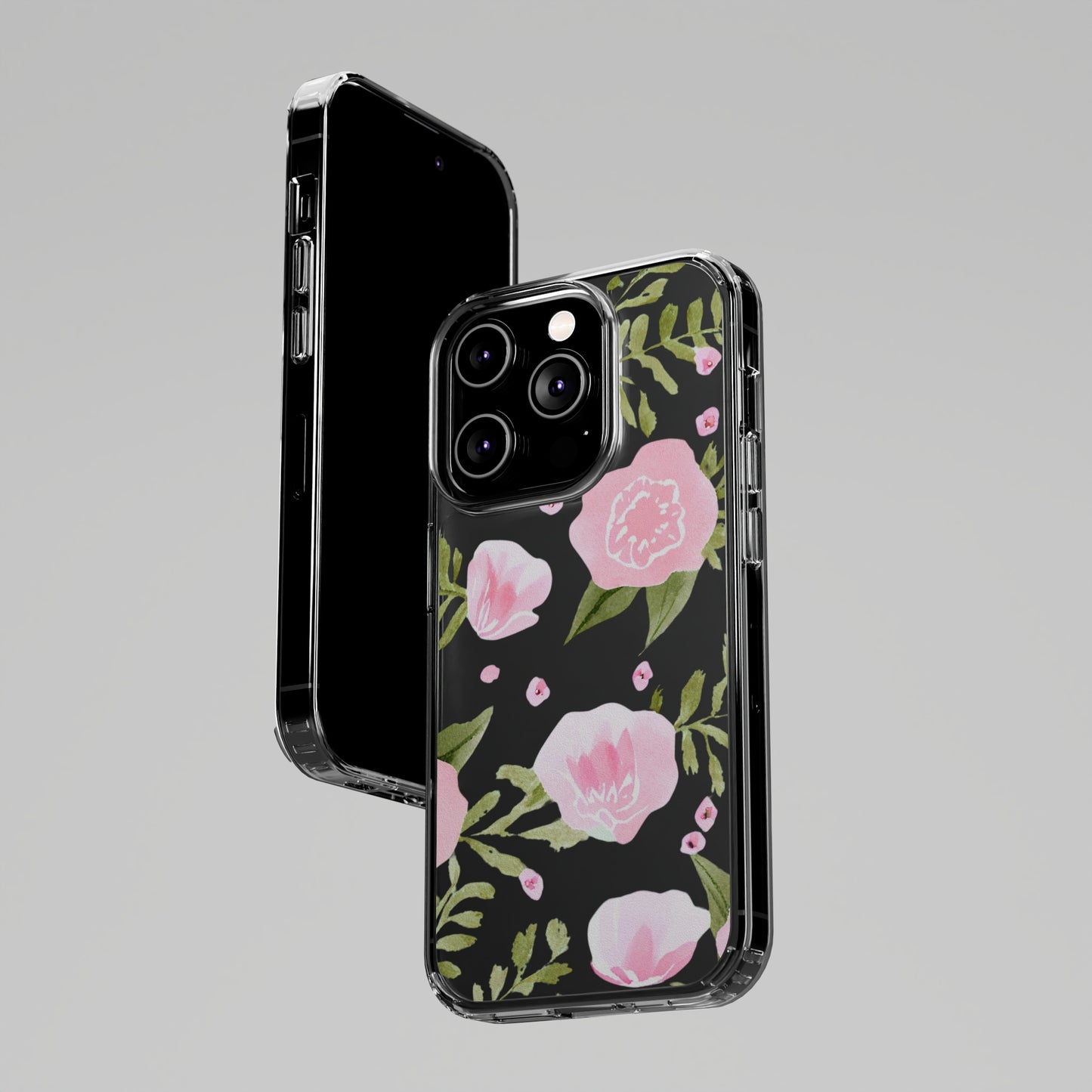Watercolor Flowers Clear Phone Case