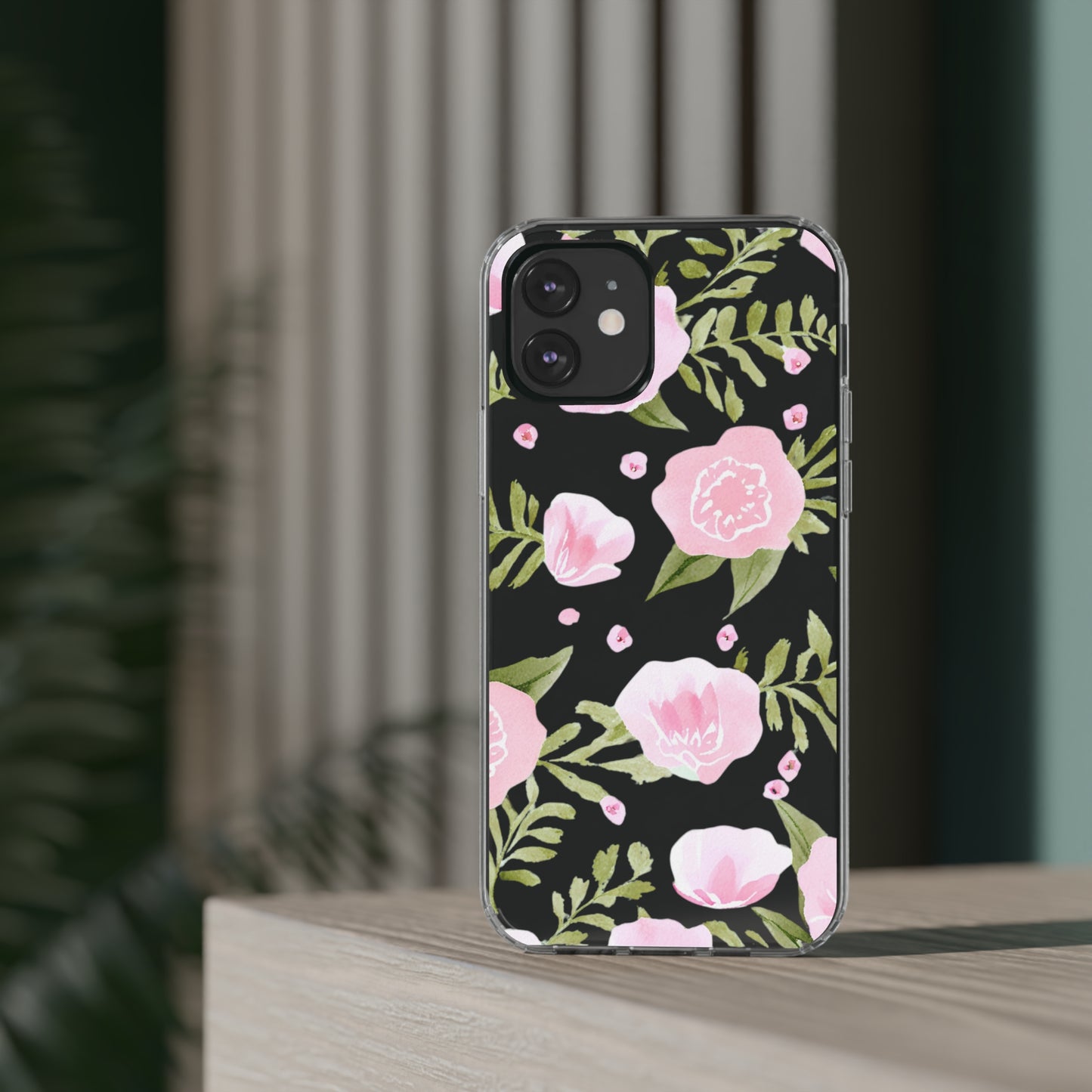 Watercolor Flowers Clear Phone Case