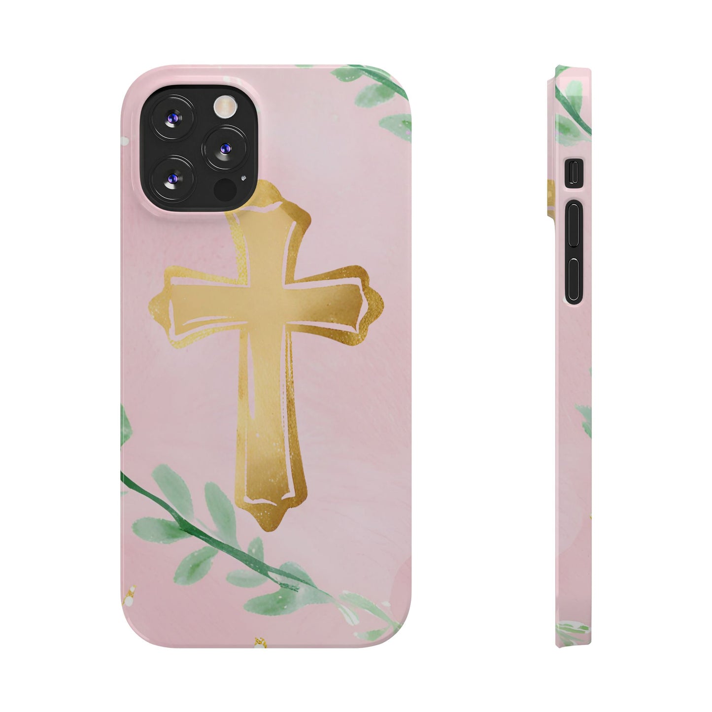 Cross with garland Slim Phone Case