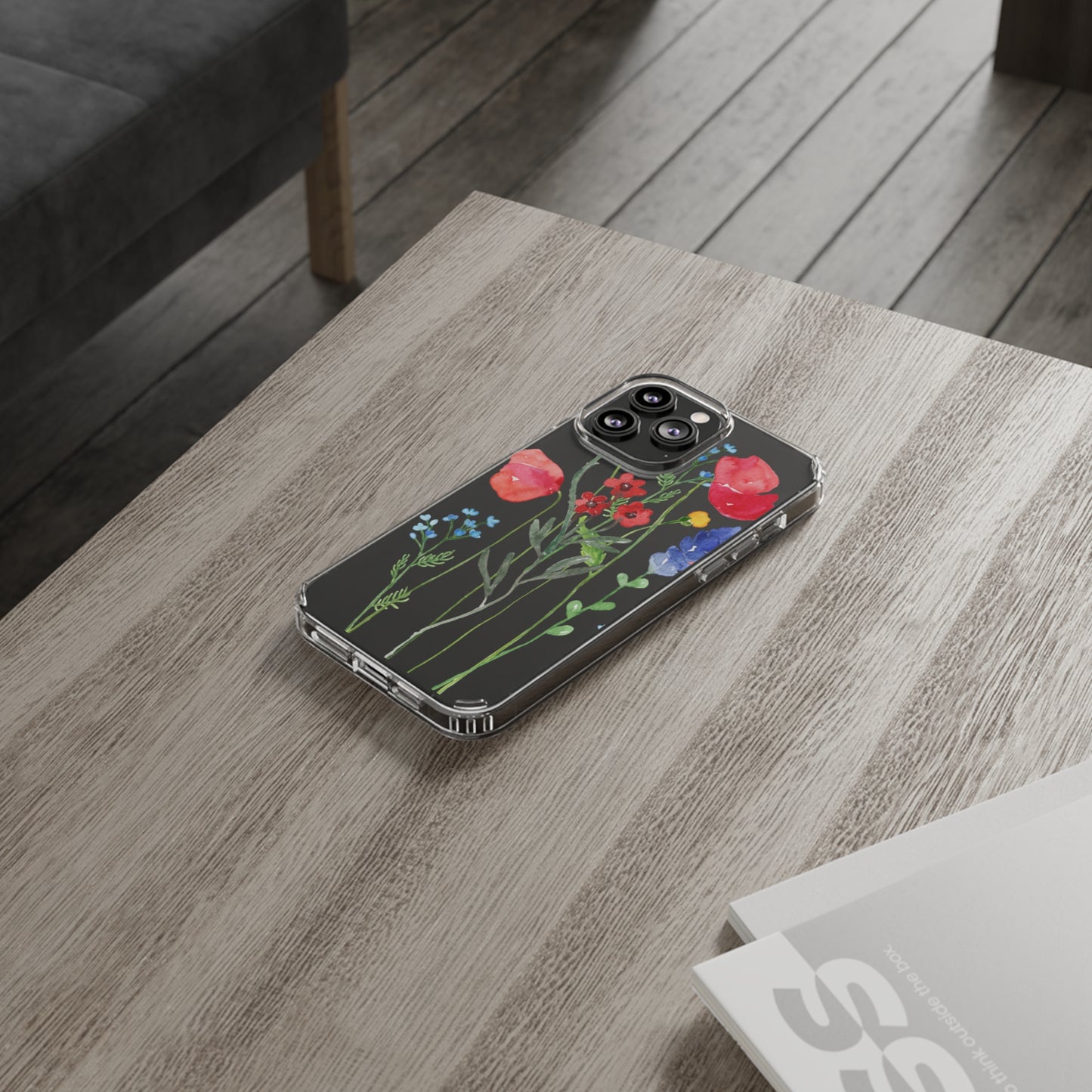 Wildflower Clear Phone Case