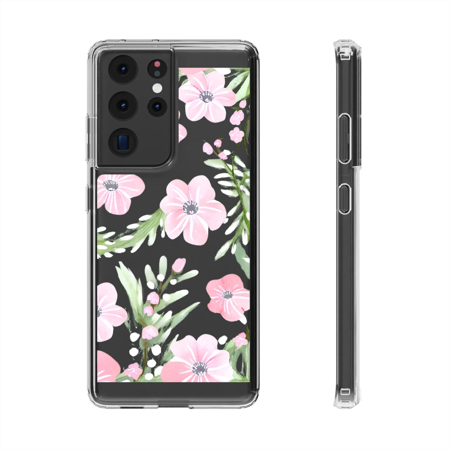 Watercolor Flower Clear Phone Case