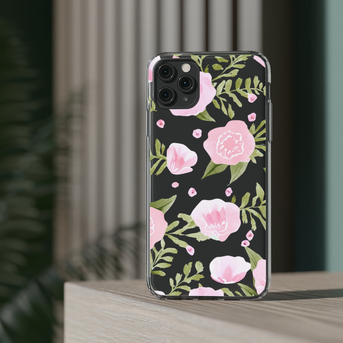 Watercolor Flowers Clear Phone Case