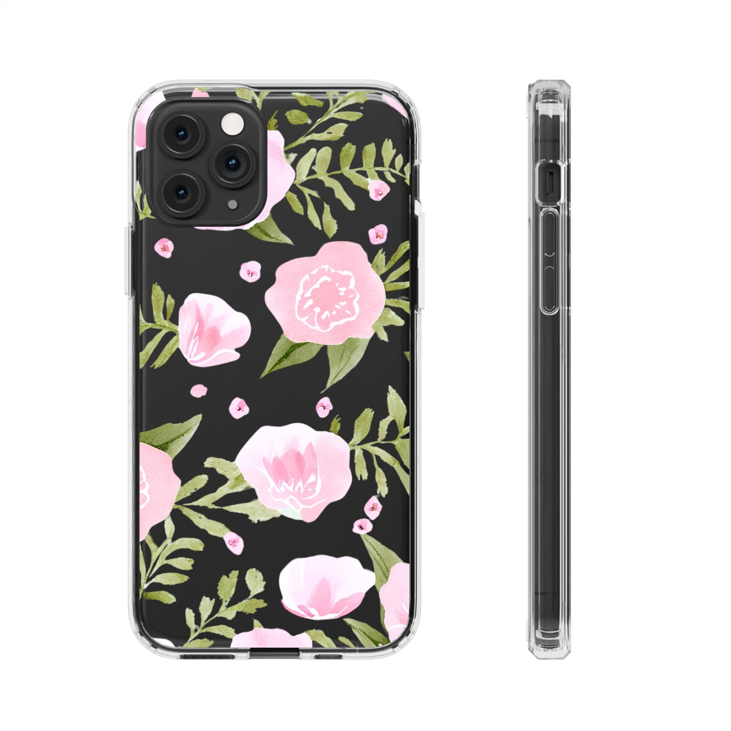 Watercolor Flowers Clear Phone Case