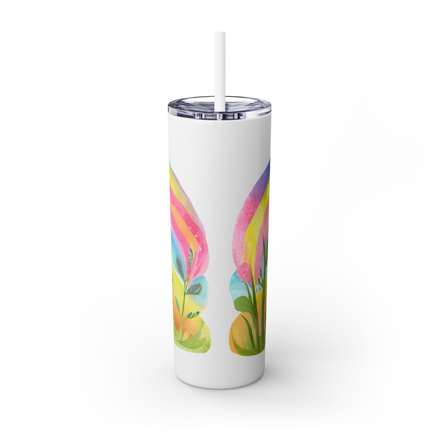 Rainbow Pig Tumbler with Straw, 20oz