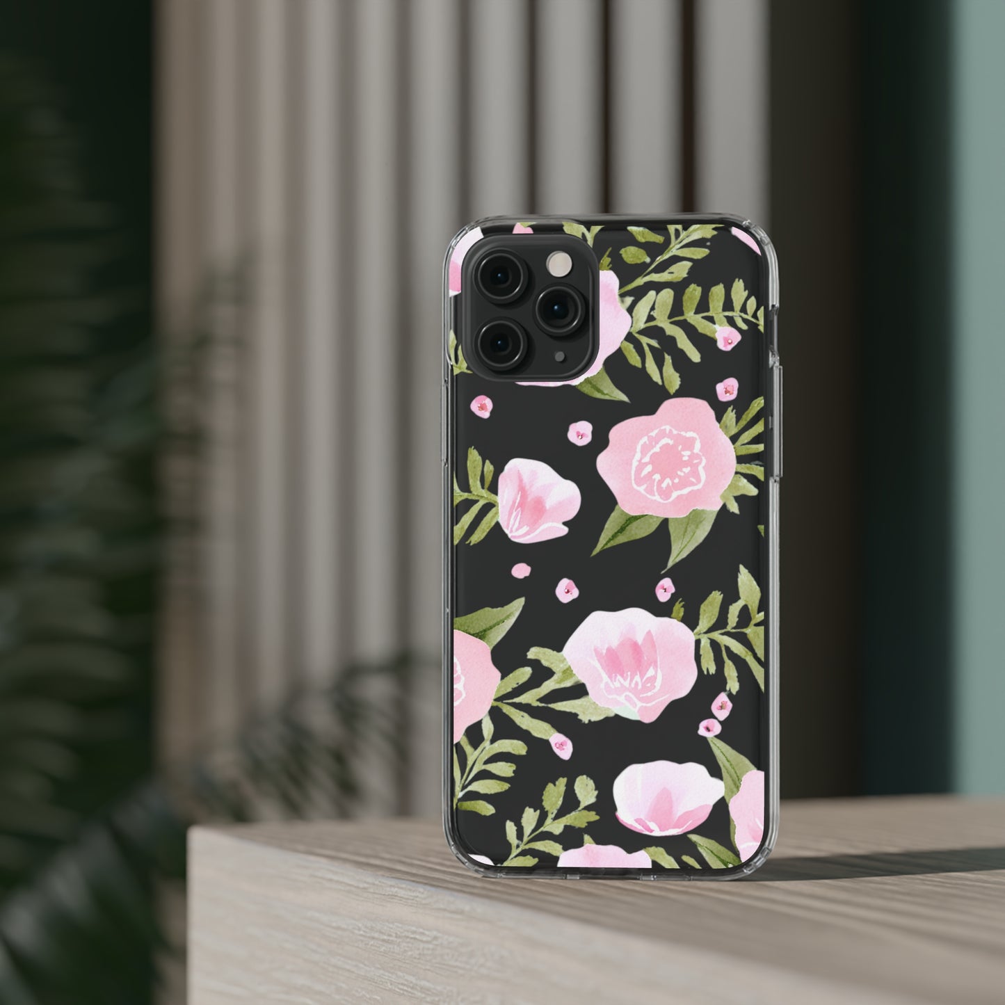 Watercolor Flowers Clear Phone Case