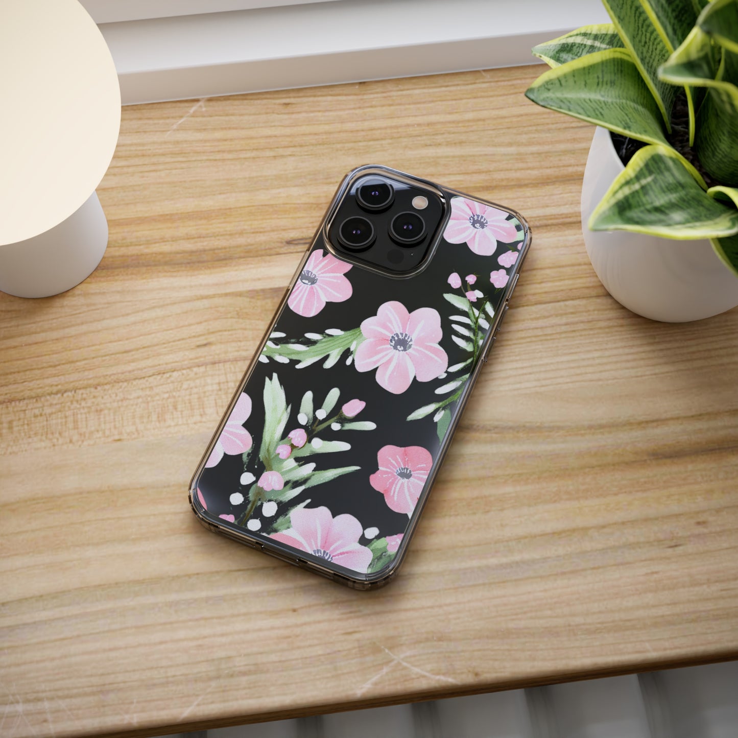 Watercolor Flower Clear Phone Case