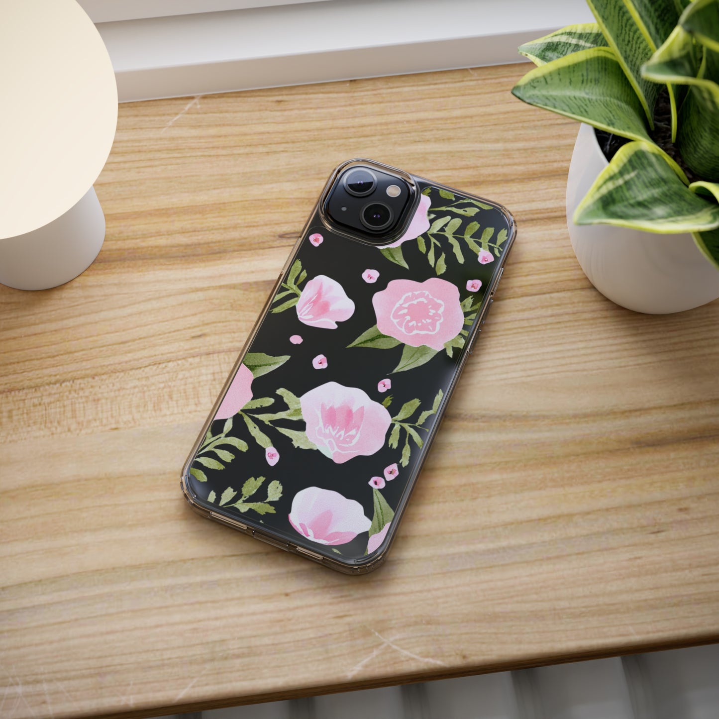 Watercolor Flowers Clear Phone Case