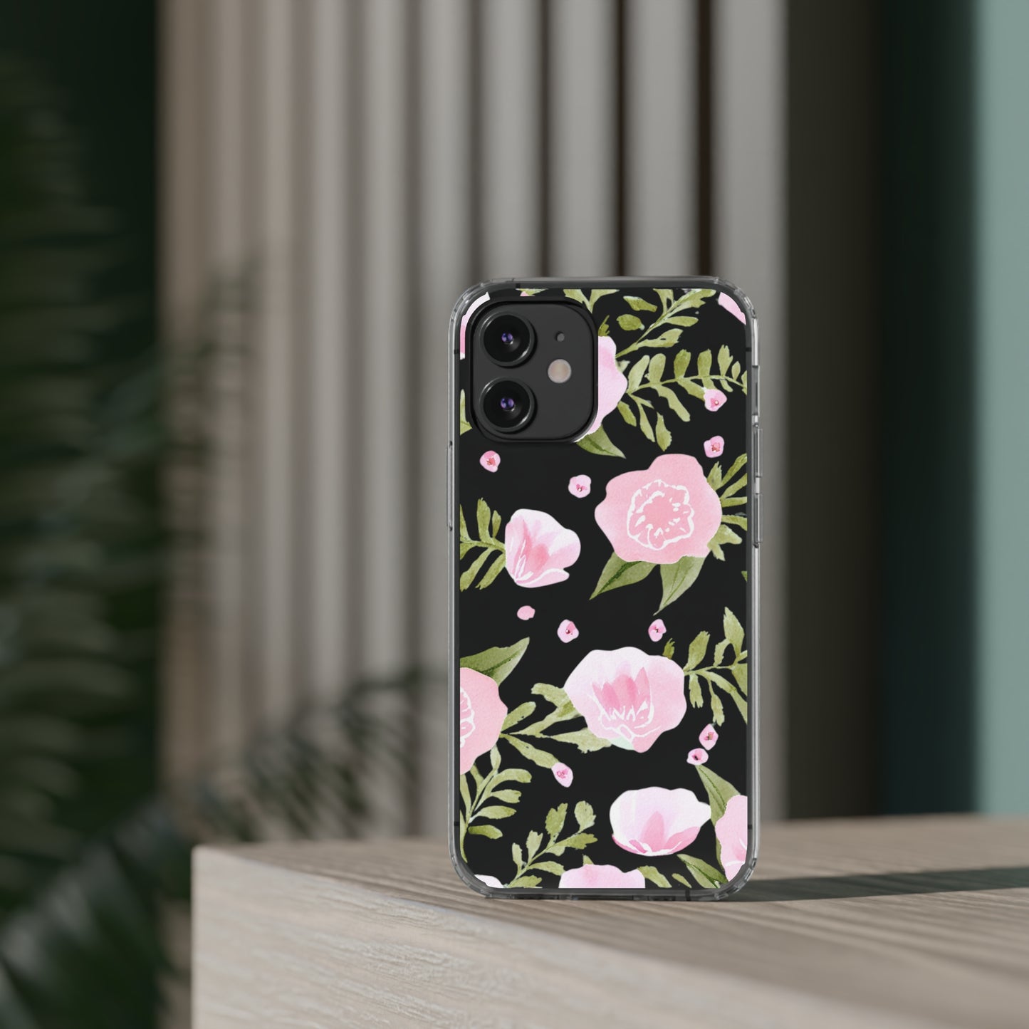 Watercolor Flowers Clear Phone Case