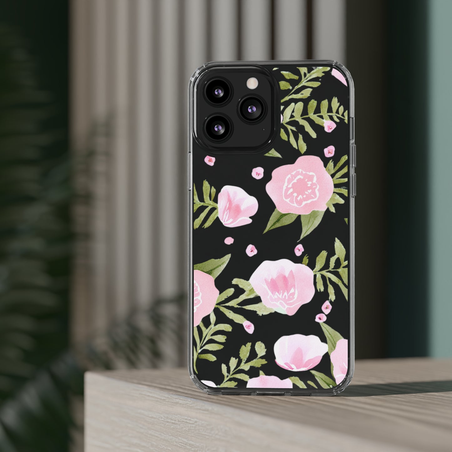 Watercolor Flowers Clear Phone Case