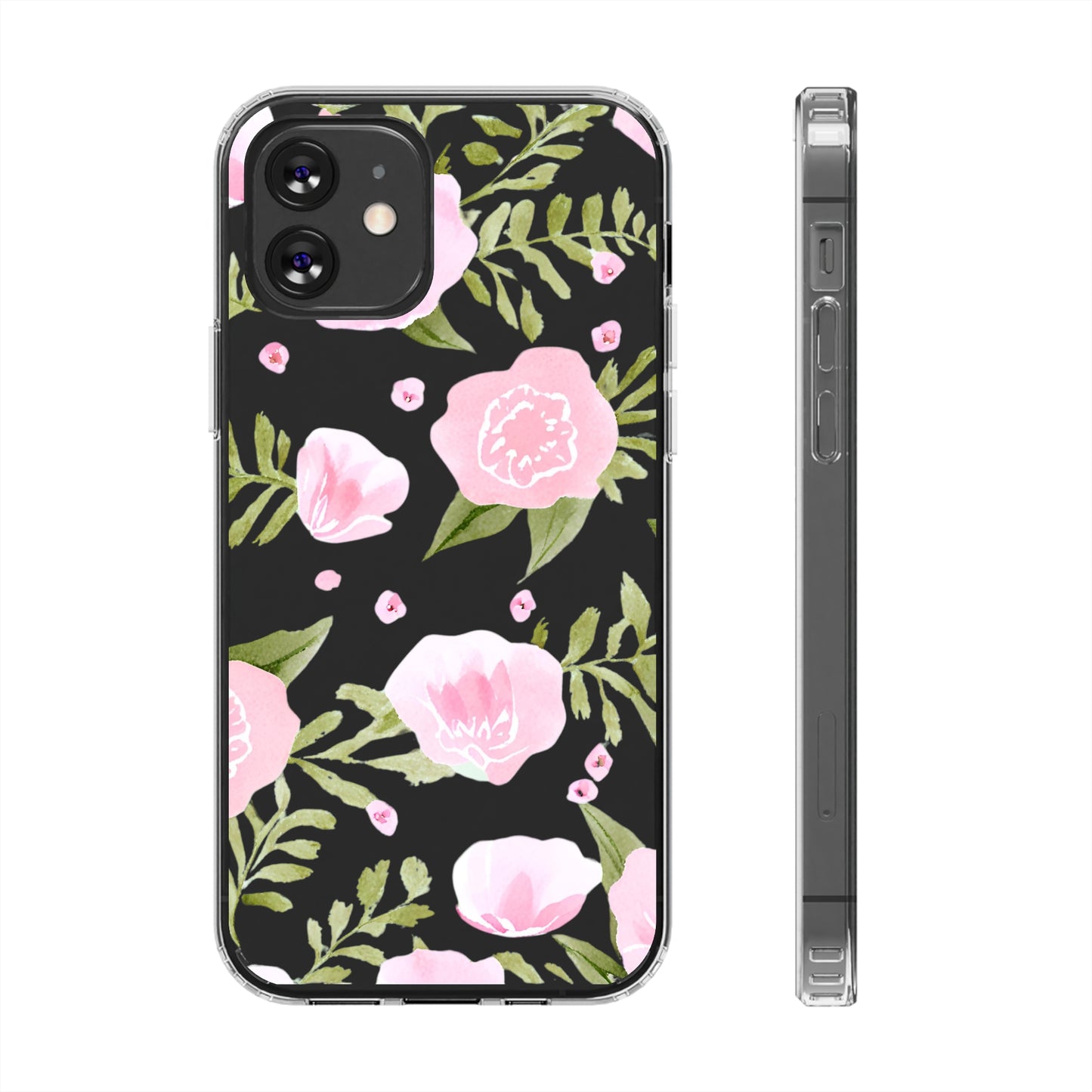 Watercolor Flowers Clear Phone Case