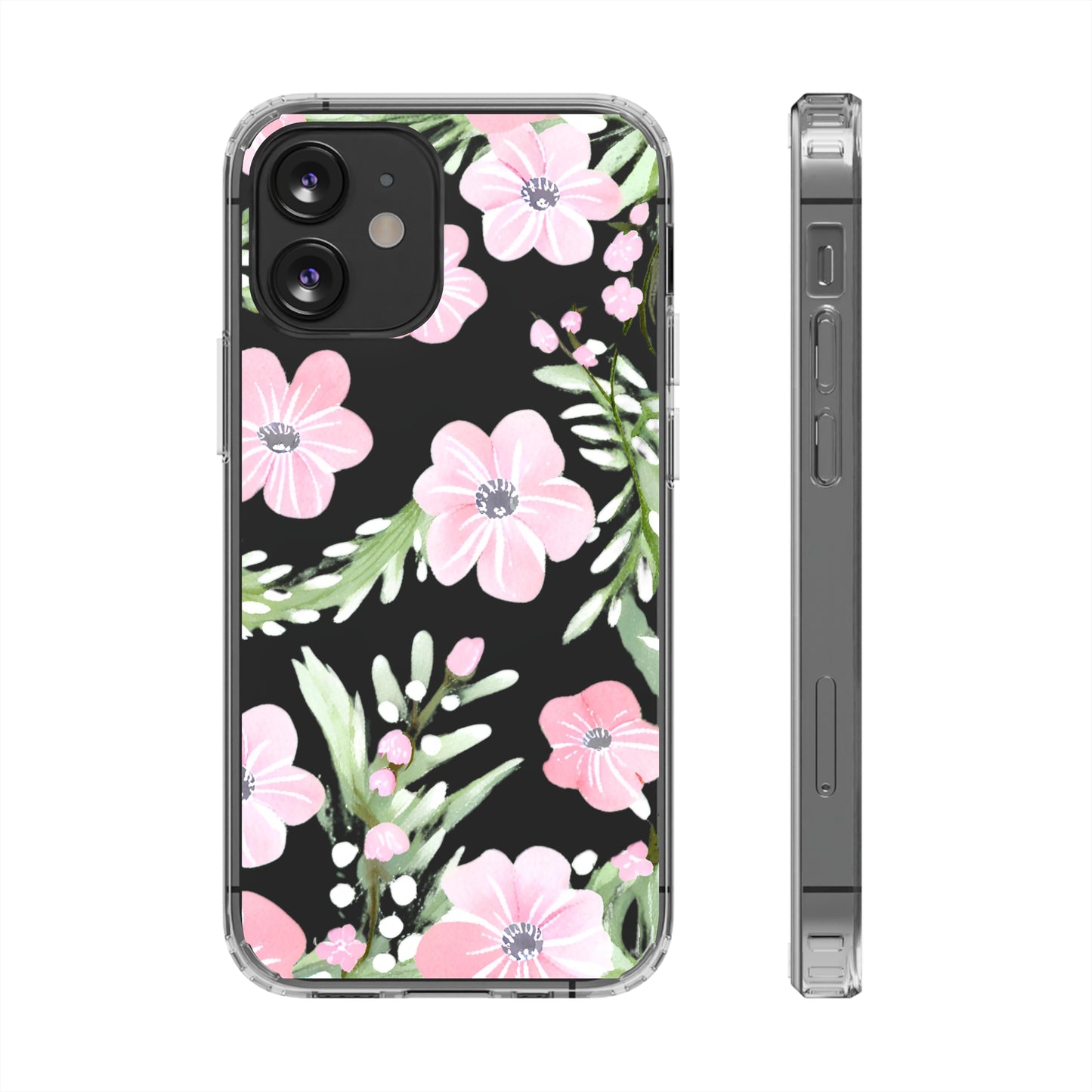 Watercolor Flower Clear Phone Case