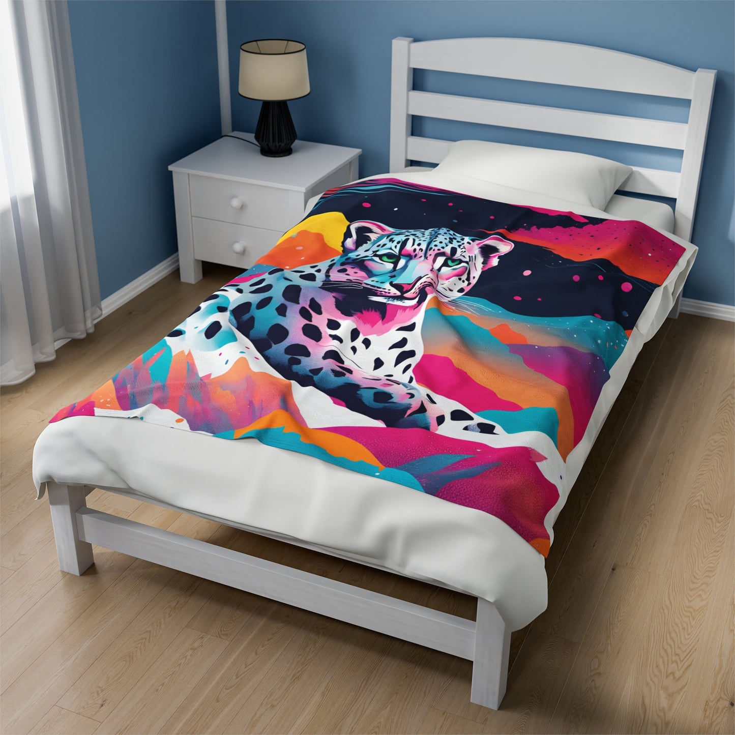 Snow Leopard Plush Blanket