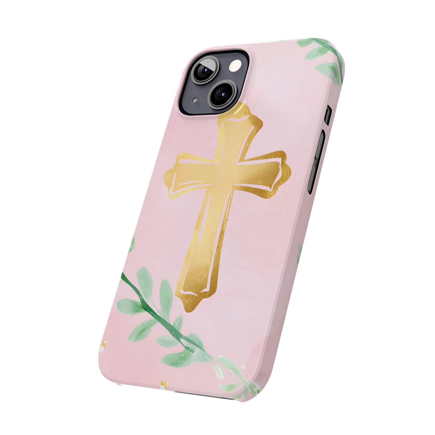 Cross with garland Slim Phone Case