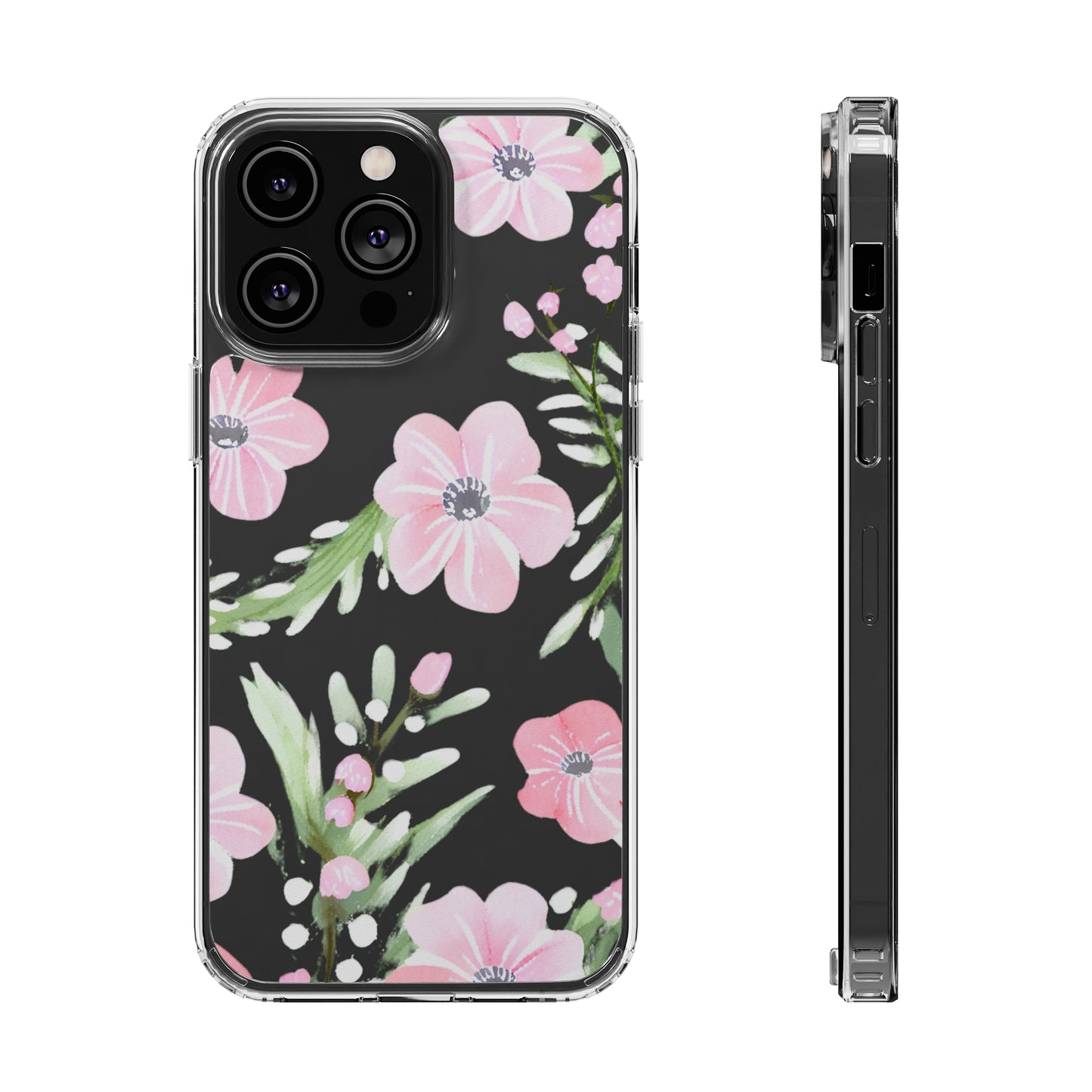 Watercolor Flower Clear Phone Case